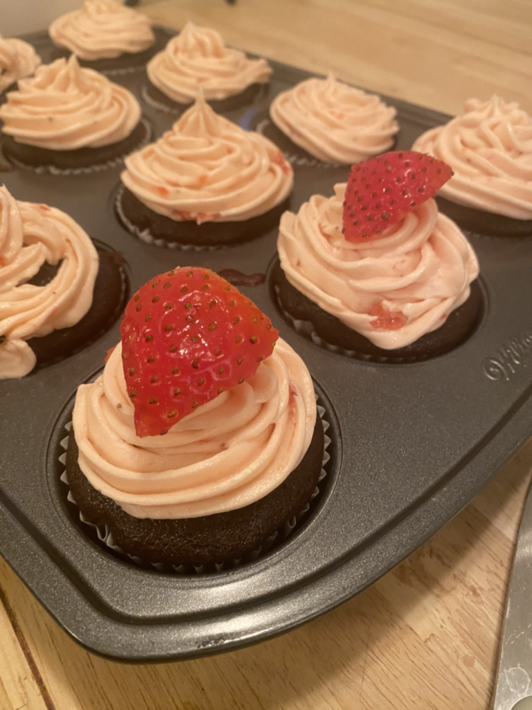 Natural Strawberry Frosted Cupcakes Recipe