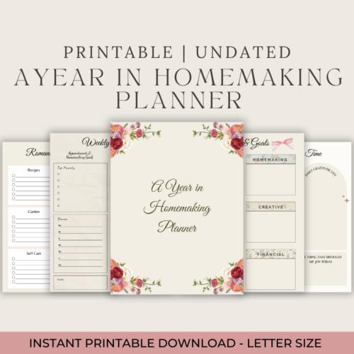 A Year In Homemaking Planner
